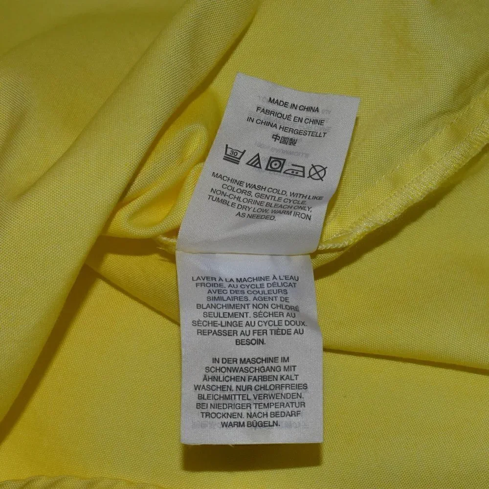 J. Crew Halter Neck Bow Tie Blouse Top Yellow Size 00